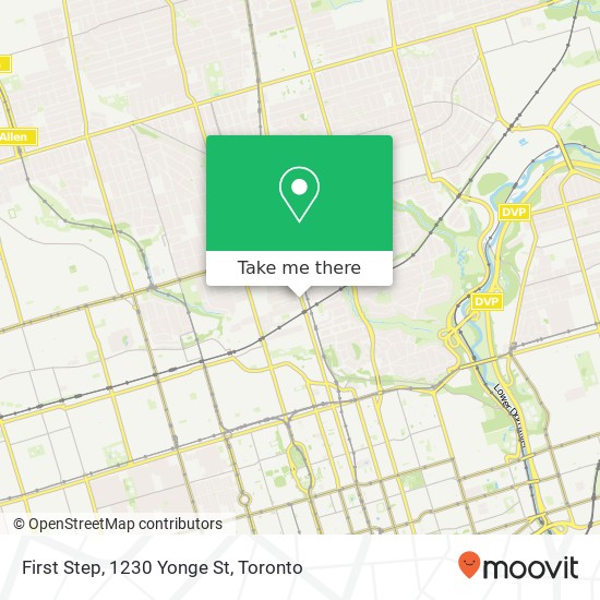 First Step, 1230 Yonge St map