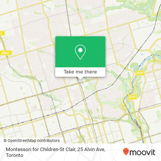 Montessori for Children-St Clair, 25 Alvin Ave map