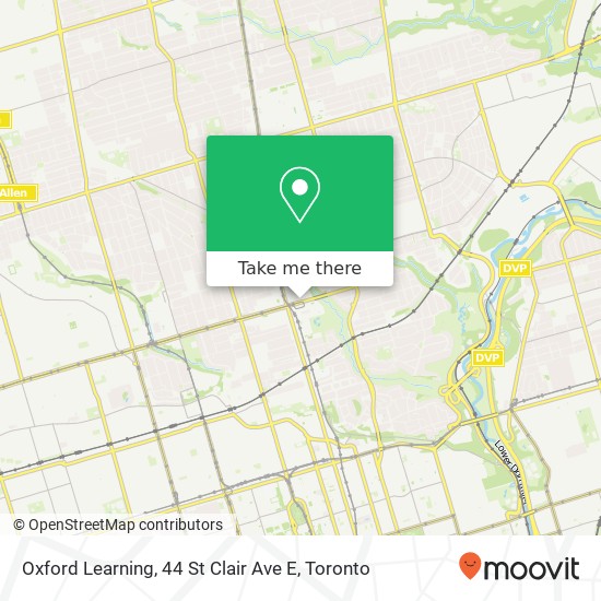 Oxford Learning, 44 St Clair Ave E plan