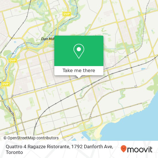 Quattro 4 Ragazze Ristorante, 1792 Danforth Ave map