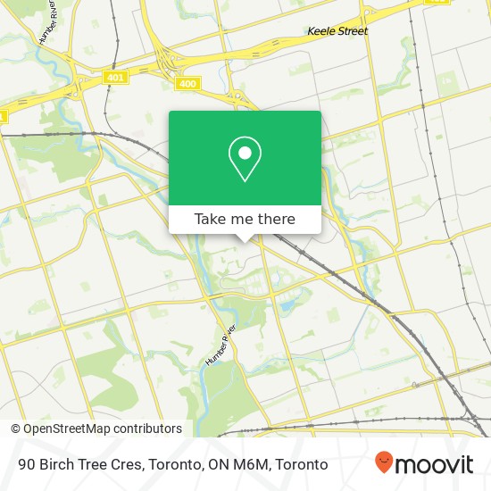 90 Birch Tree Cres, Toronto, ON M6M map