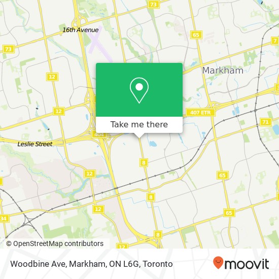 Woodbine Ave, Markham, ON L6G map