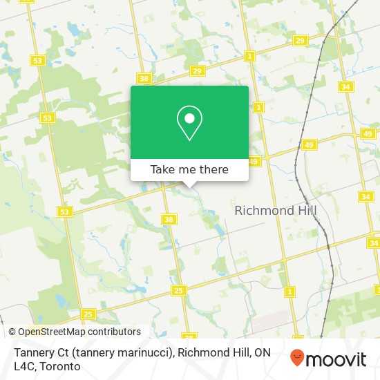 Tannery Ct (tannery marinucci), Richmond Hill, ON L4C map