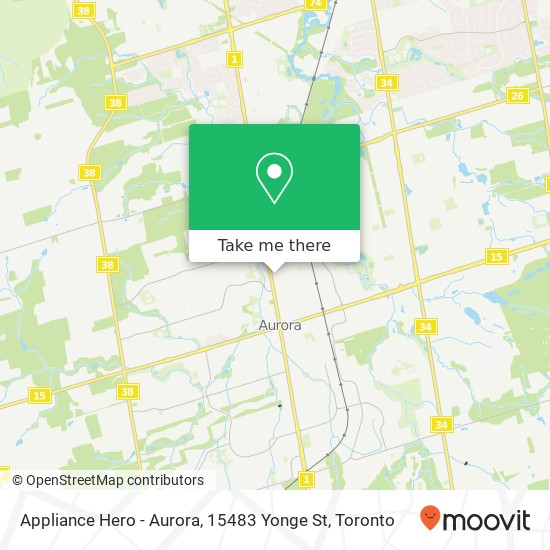 Appliance Hero - Aurora, 15483 Yonge St map