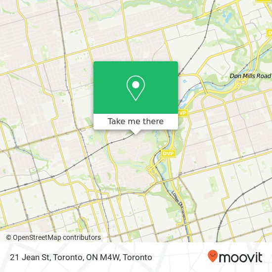 21 Jean St, Toronto, ON M4W plan