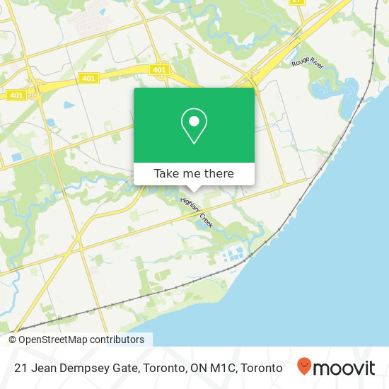 21 Jean Dempsey Gate, Toronto, ON M1C map