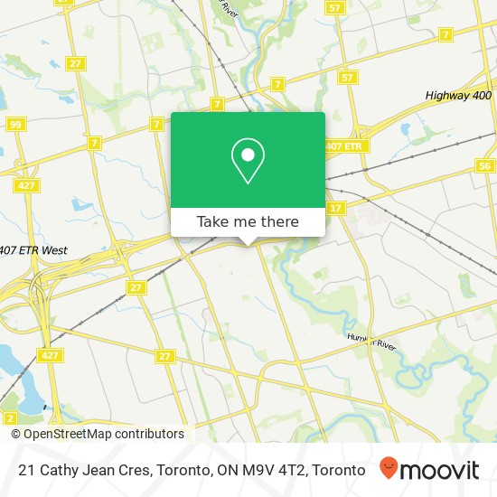 21 Cathy Jean Cres, Toronto, ON M9V 4T2 map