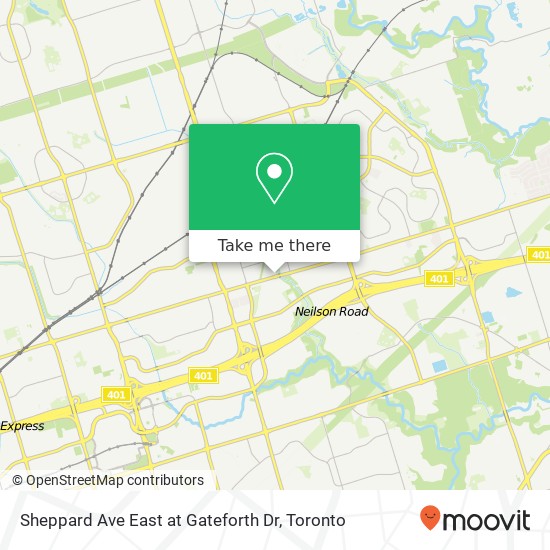 Sheppard Ave East at Gateforth Dr map