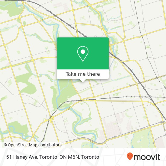 51 Haney Ave, Toronto, ON M6N map