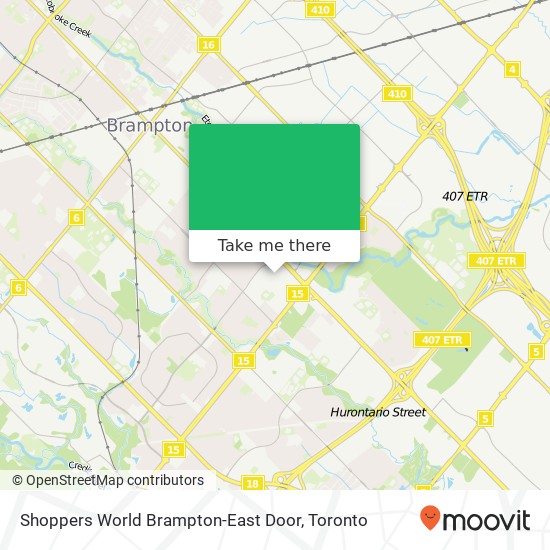 Shoppers World Brampton-East Door map