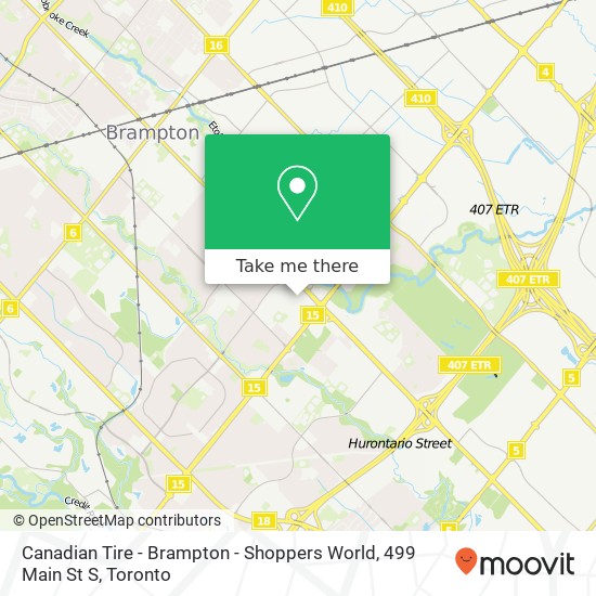 Canadian Tire - Brampton - Shoppers World, 499 Main St S map
