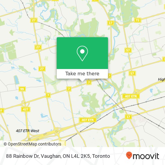 88 Rainbow Dr, Vaughan, ON L4L 2K5 map