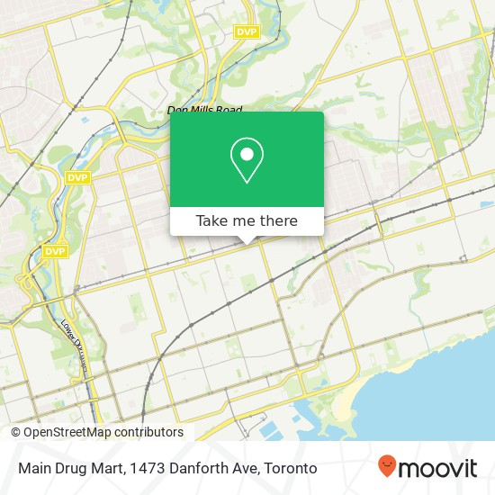 Main Drug Mart, 1473 Danforth Ave map