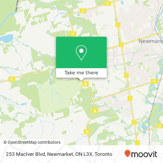 253 MacIver Blvd, Newmarket, ON L3X map