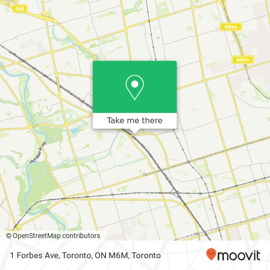 1 Forbes Ave, Toronto, ON M6M plan