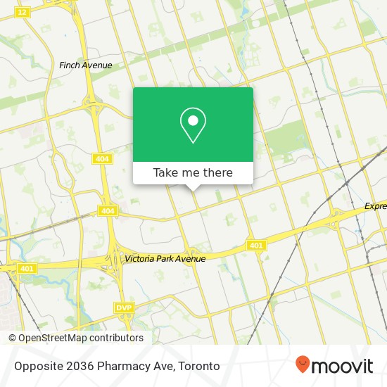 Opposite 2036 Pharmacy Ave map
