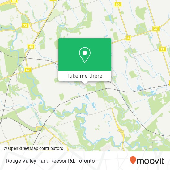 Rouge Valley Park, Reesor Rd map