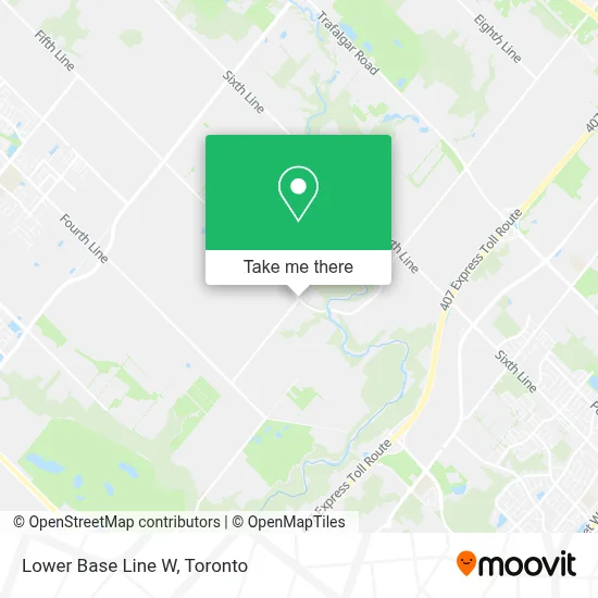 Lower Base Line W, Milton, ON L0P map