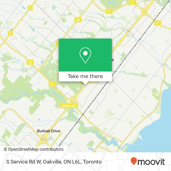 S Service Rd W, Oakville, ON L6L map