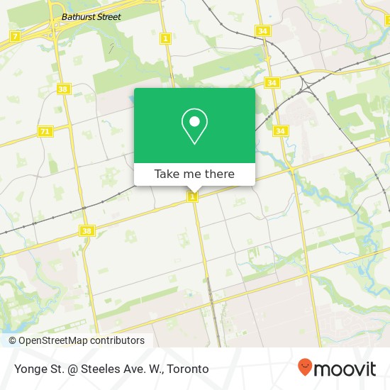 Yonge St. @ Steeles Ave. W. map