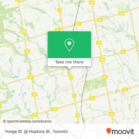 Yonge St. @ Hopkins St. map