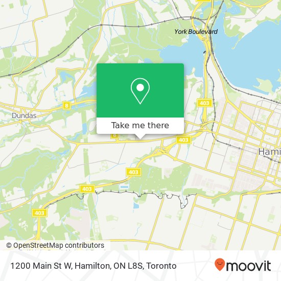 1200 Main St W, Hamilton, ON L8S map