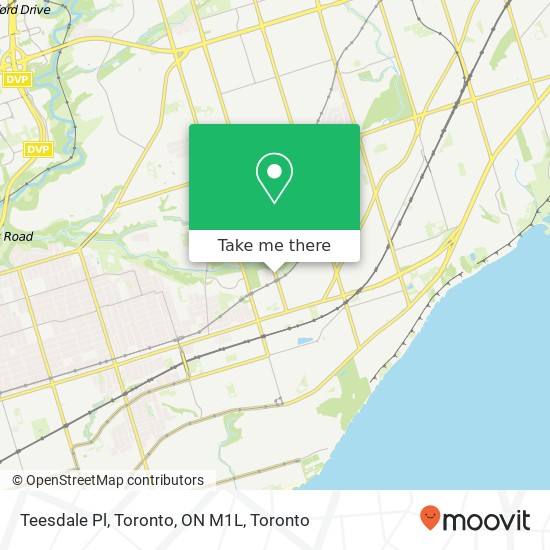 Teesdale Pl, Toronto, ON M1L map
