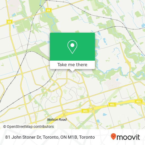 81 John Stoner Dr, Toronto, ON M1B map