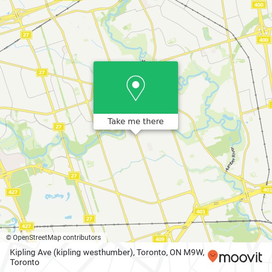 Kipling Ave (kipling westhumber), Toronto, ON M9W map