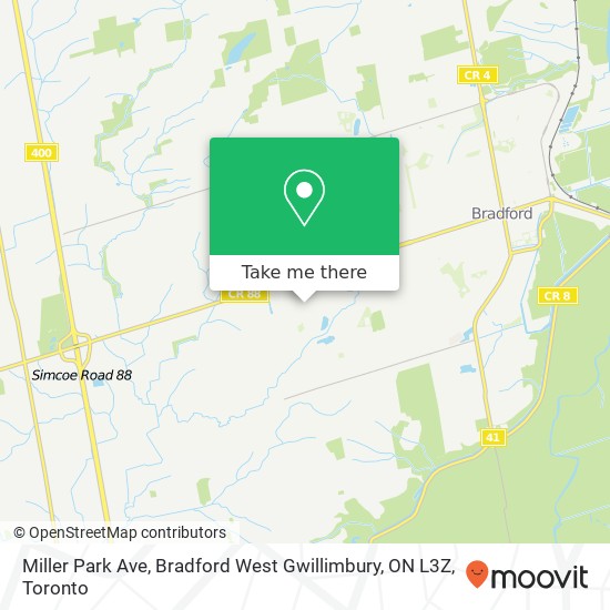 Miller Park Ave, Bradford West Gwillimbury, ON L3Z map