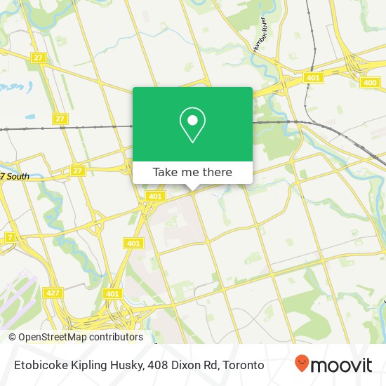 Etobicoke Kipling Husky, 408 Dixon Rd map
