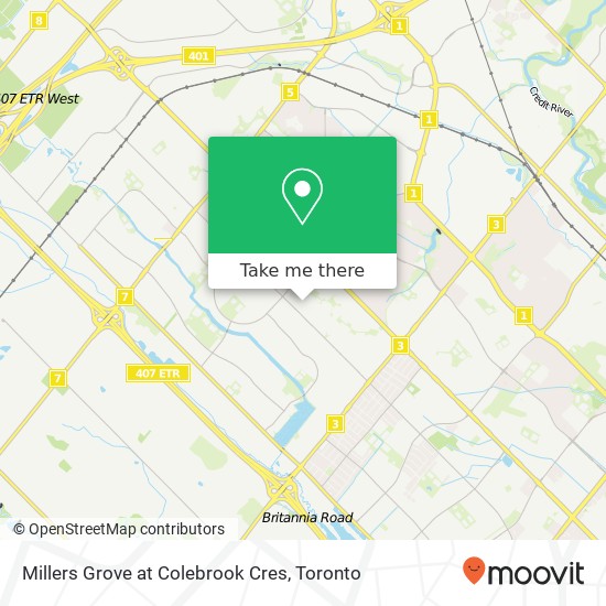 Millers Grove at Colebrook Cres map