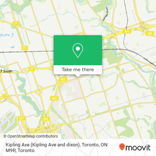 Kipling Ave (Kipling Ave and dixon), Toronto, ON M9R map