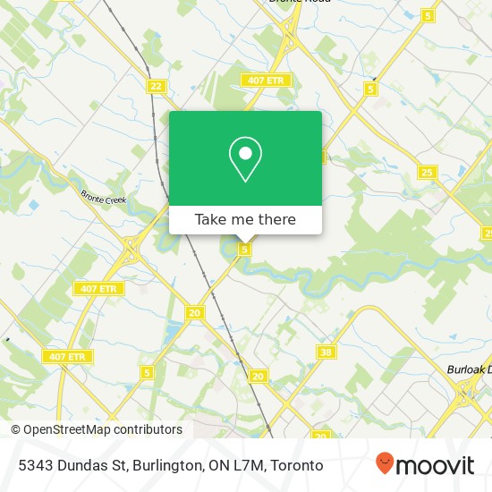 5343 Dundas St, Burlington, ON L7M map
