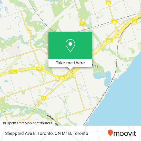 Sheppard Ave E, Toronto, ON M1B map