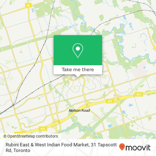 Rubini East & West Indian Food Market, 31 Tapscott Rd map
