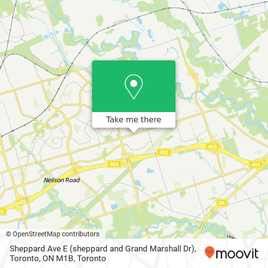 Sheppard Ave E (sheppard and Grand Marshall Dr), Toronto, ON M1B map