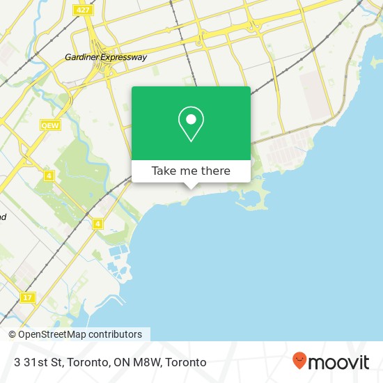 3 31st St, Toronto, ON M8W map