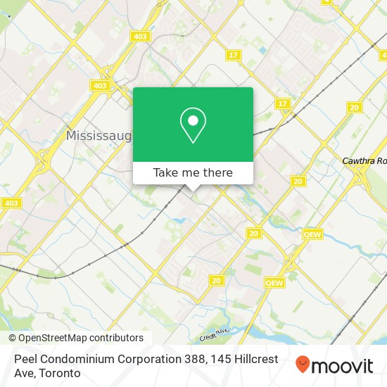 Peel Condominium Corporation 388, 145 Hillcrest Ave map