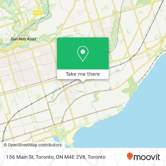 156 Main St, Toronto, ON M4E 2V8 map