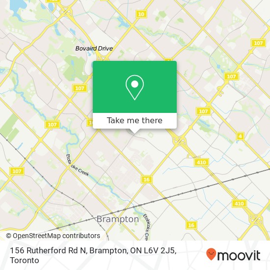 156 Rutherford Rd N, Brampton, ON L6V 2J5 map