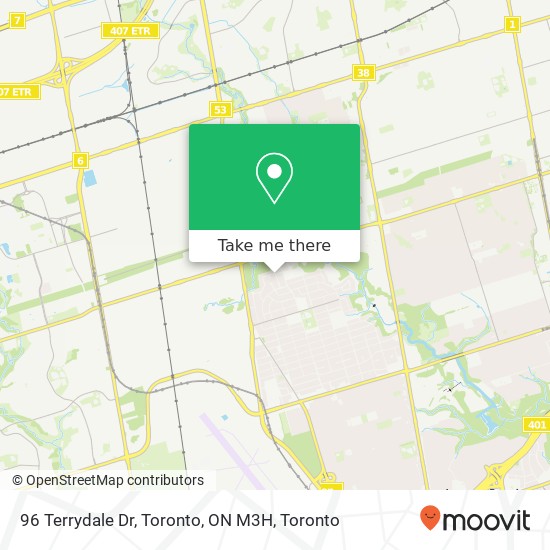 96 Terrydale Dr, Toronto, ON M3H map