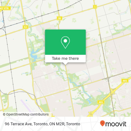 96 Terrace Ave, Toronto, ON M2R map