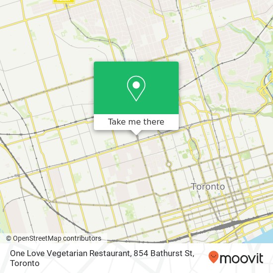 One Love Vegetarian Restaurant, 854 Bathurst St map