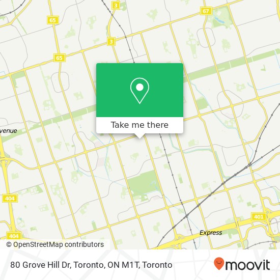 80 Grove Hill Dr, Toronto, ON M1T map
