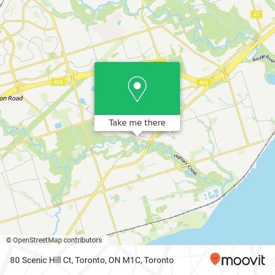 80 Scenic Hill Ct, Toronto, ON M1C map