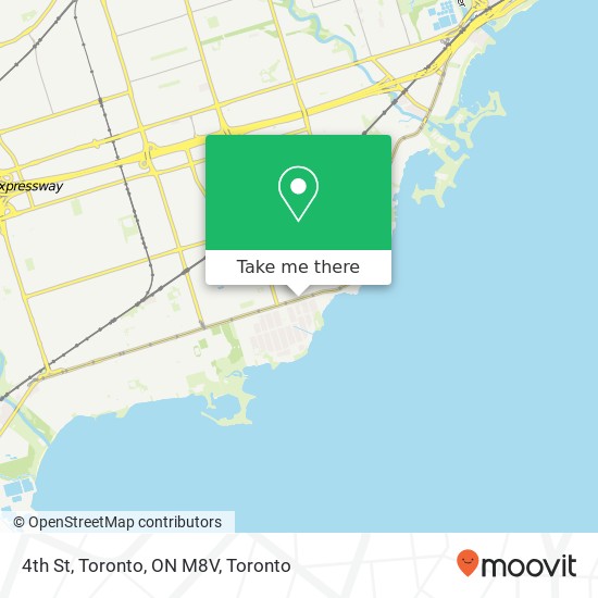 4th St, Toronto, ON M8V map