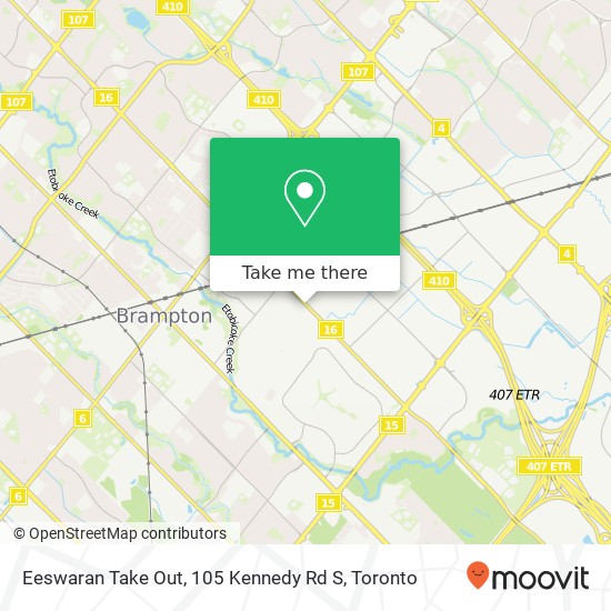 Eeswaran Take Out, 105 Kennedy Rd S map