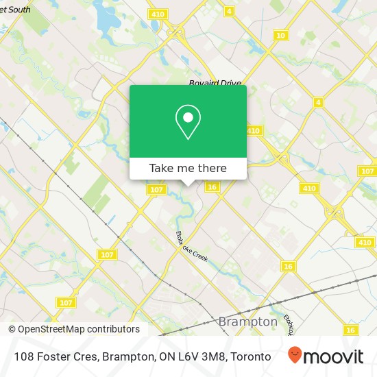 108 Foster Cres, Brampton, ON L6V 3M8 map