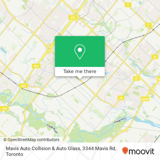 Mavis Auto Collision & Auto Glass, 3344 Mavis Rd map